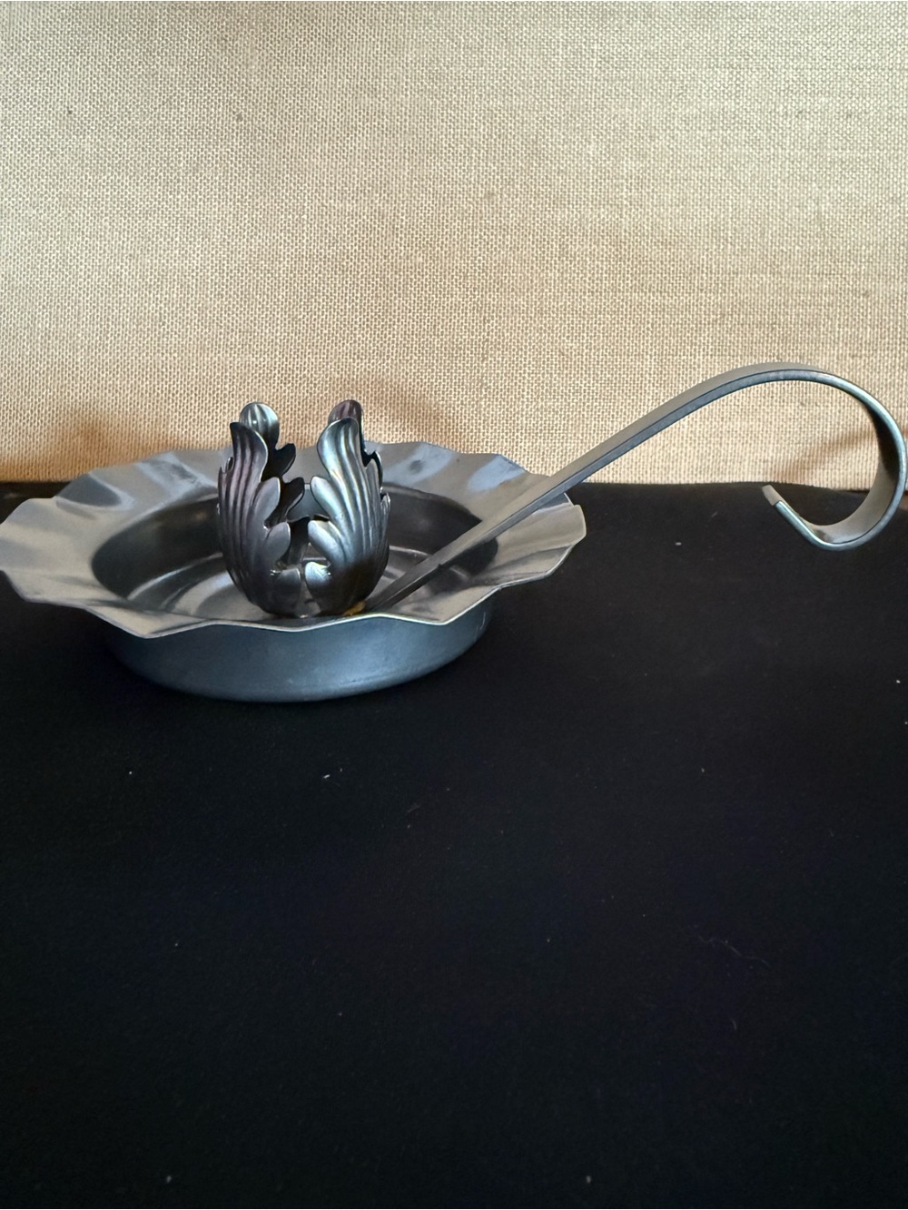 Handcrafted Pewter Wick Trimmer and Catcher - Gray
